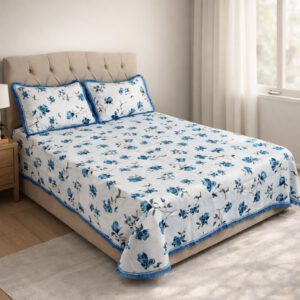 Colcha Linhão com Franja Casal – Cobre Leito Premium 3 Peças 2,20x2,40m
